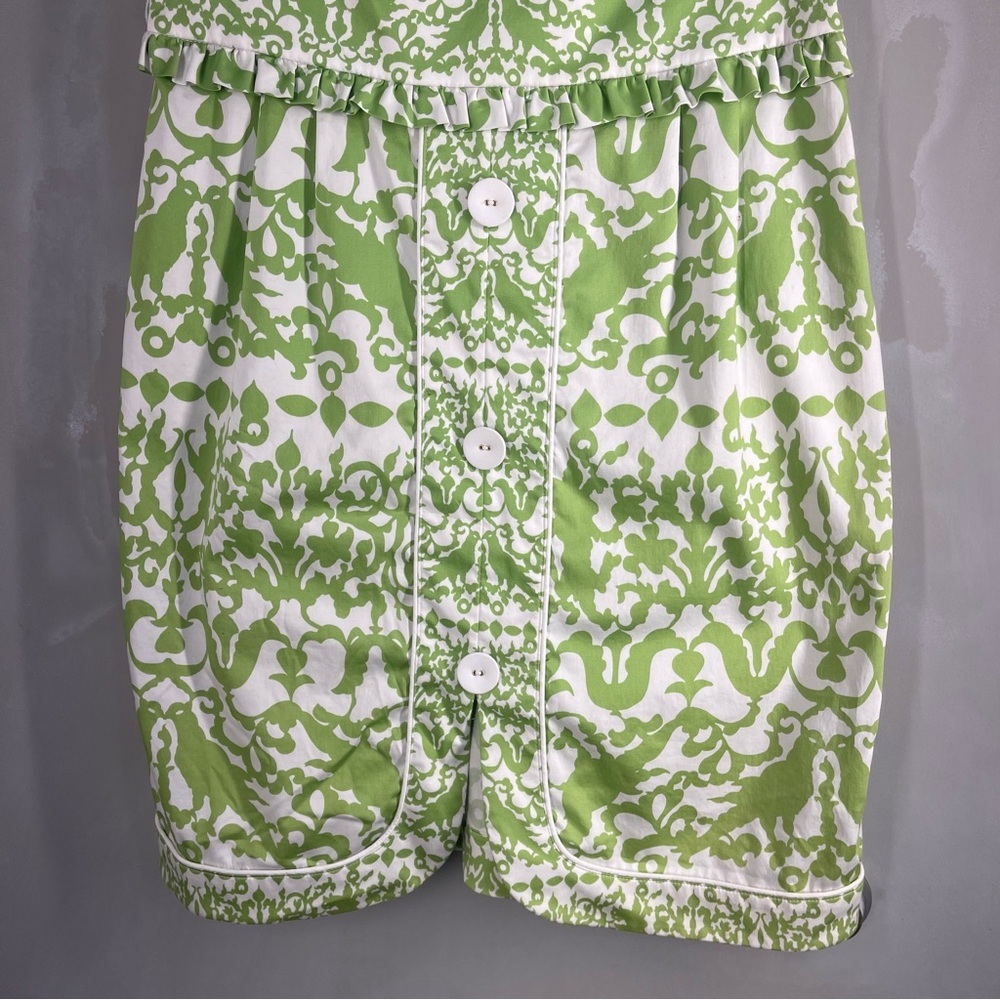 Cynthia Steffe Lime Green and White  Dress Women Size 10 - Picture 3 of 14